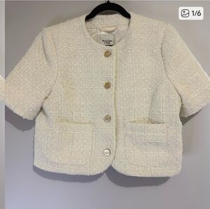 Abercrombie & Fitch Cream Tweed Jacket